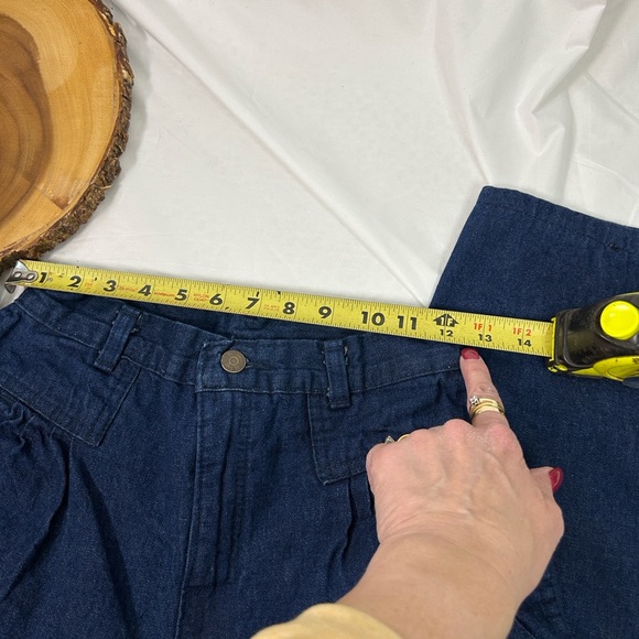 Vintage Zena Classic Blue Jeans High Waisted Mom Jeans pleated front Women’s 8 - Picture 4 of 11